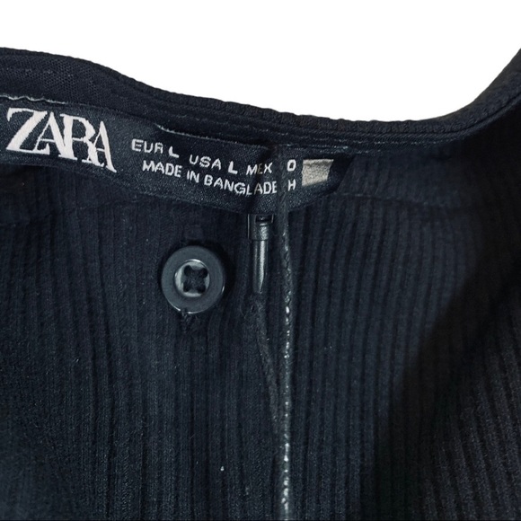 Zara Off the Shoulder Puff Sleeve Corset Top Size L NWT - Picture 7 of 7